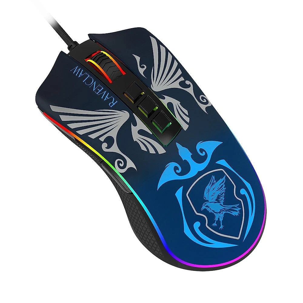 Mouse Gamer Redragon Harry Potter Corvinal, RGB, 12400 DPI, Sensor Pixart PMW3327, USB, Preto e Azul - HP-711R