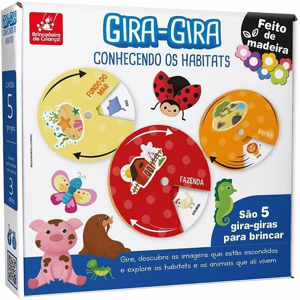 Jogo Educativo Gira Conhecendo os Habitats Brincadeira de Criança