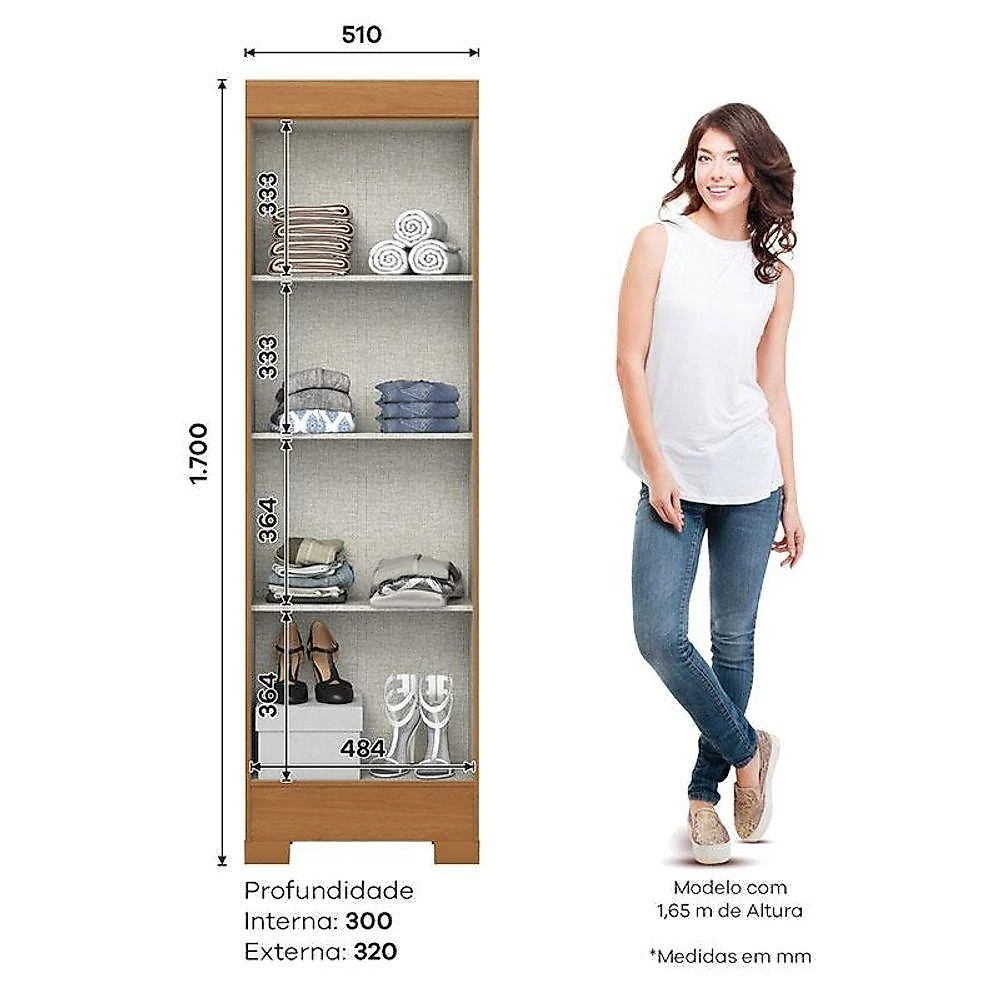 Guarda Roupa 6 Portas 3 Gavetas Francês Cinamomo Off White