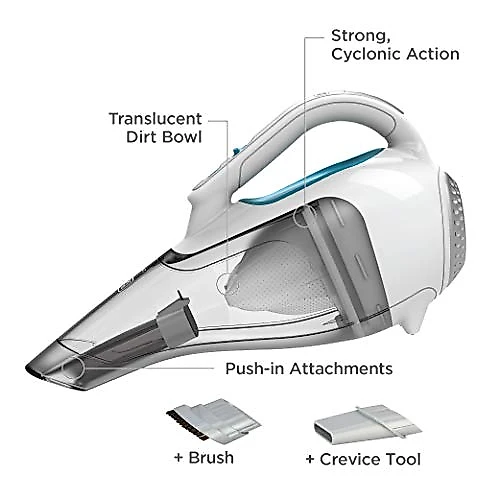 BLACK DECKER Aspirador de Pó Portátil HHVI315JO42 Branco e Azul 110V