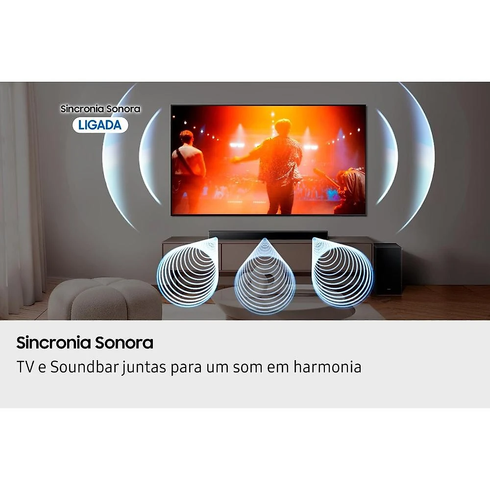 Soundbar samsung b-series hw-b650f/zd 370w bluetooth 3.1 canais dolby audio preto