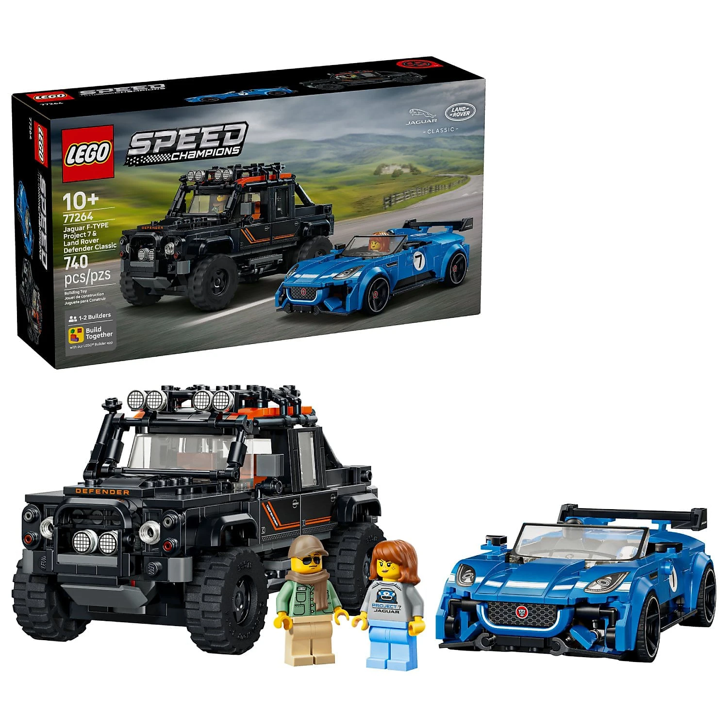 LEGO® Speed Champions - Jaguar Project 7 e Land Rover Defender