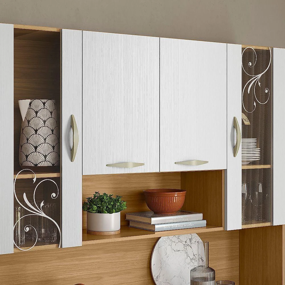 Armário De Cozinha 8 Portas 2 Gavetas Golden Freijo-supremo - Ssx Multicoisas