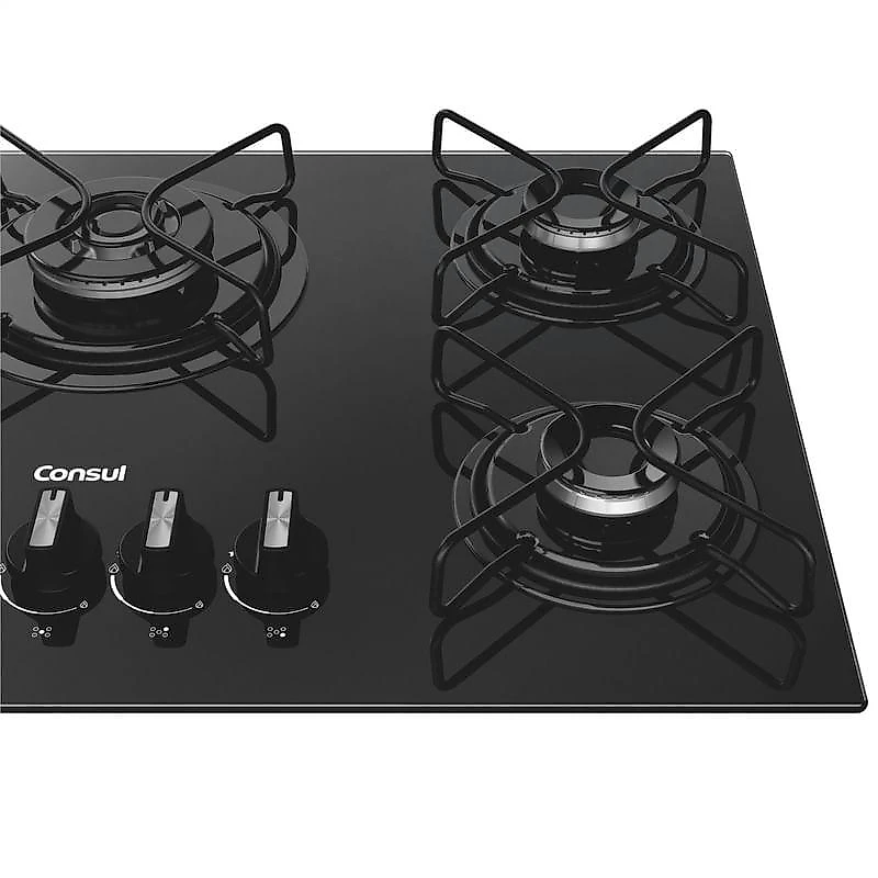 Cooktop 5 Bocas a Gás Consul com Queimadores Especiais e Mesa de Vidro CDS75AE Bivolt Bivolt