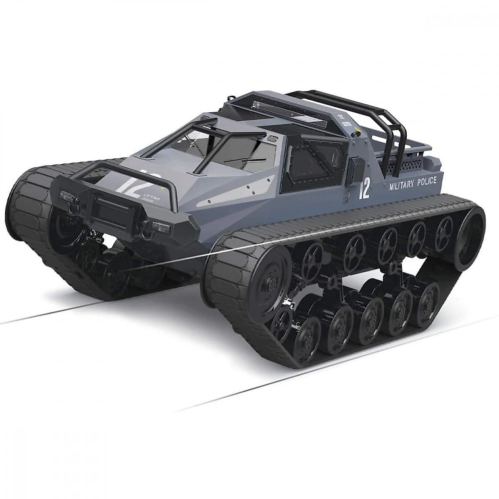 Mostop Carrinho de Controle Remoto Tanque de Guerra Exército Giratória 360 Recarregável Preto