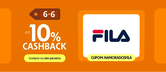 FILA COM ATÉ 10% DE CASHBACK