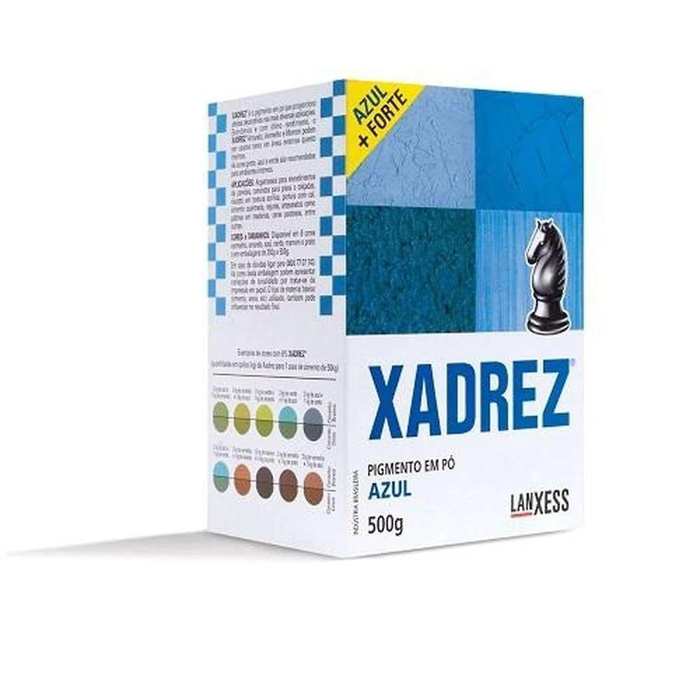 Pigmento em Pó para Colorir Bases Pó Xadrez Azul 500G Azul Lanxess