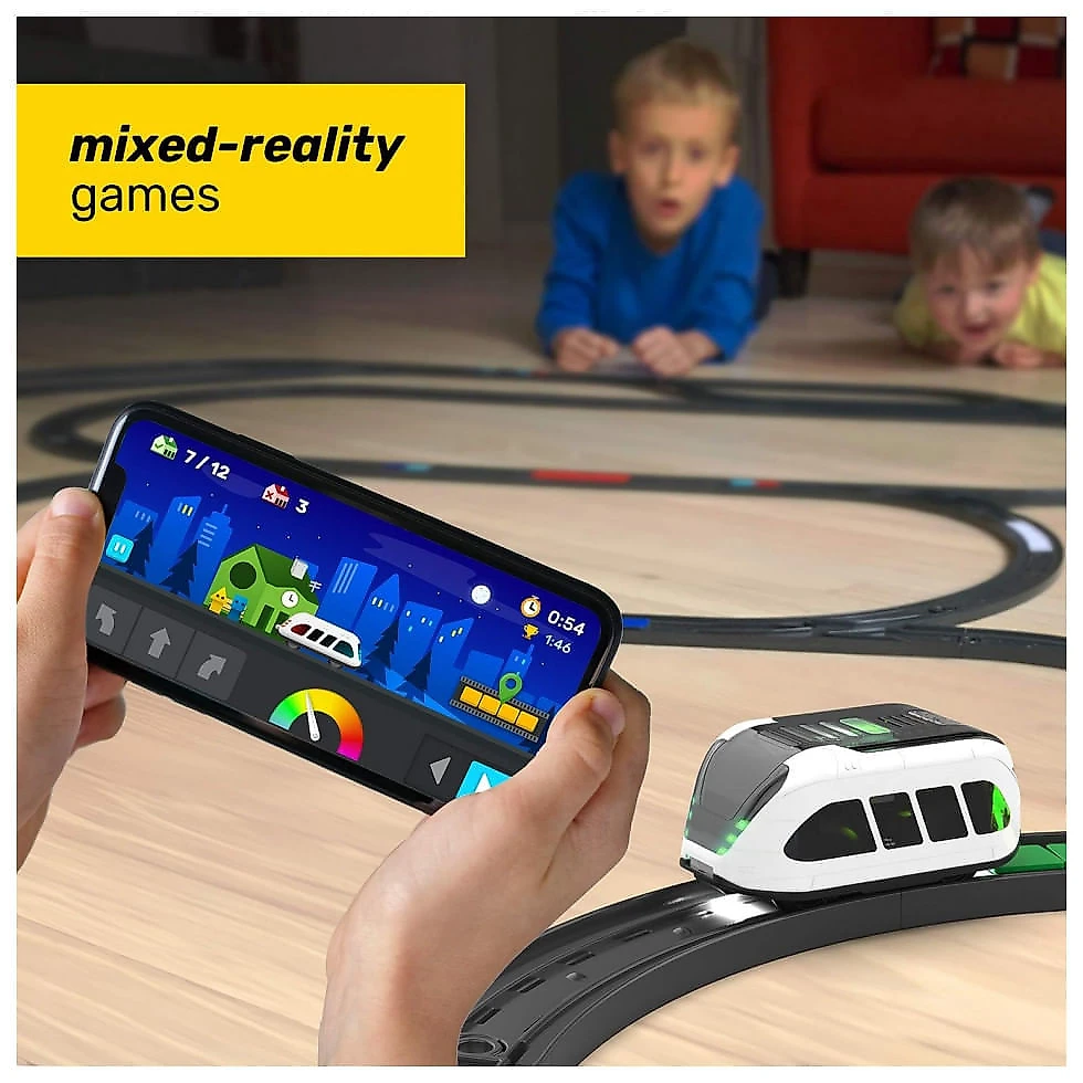 Conjunto de Trenzinho de Brinquedo com 4 Modos de Código e Habilitado para APP para Crianças de 3 a 12 anos, Intelino J...
