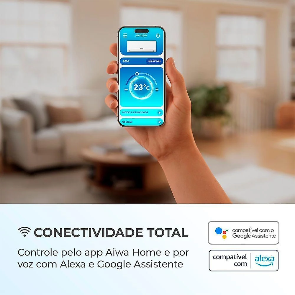 Ar condicionado split hi wall aiwa inverter 12000 btus frio 220v aws-ac-12f-eu