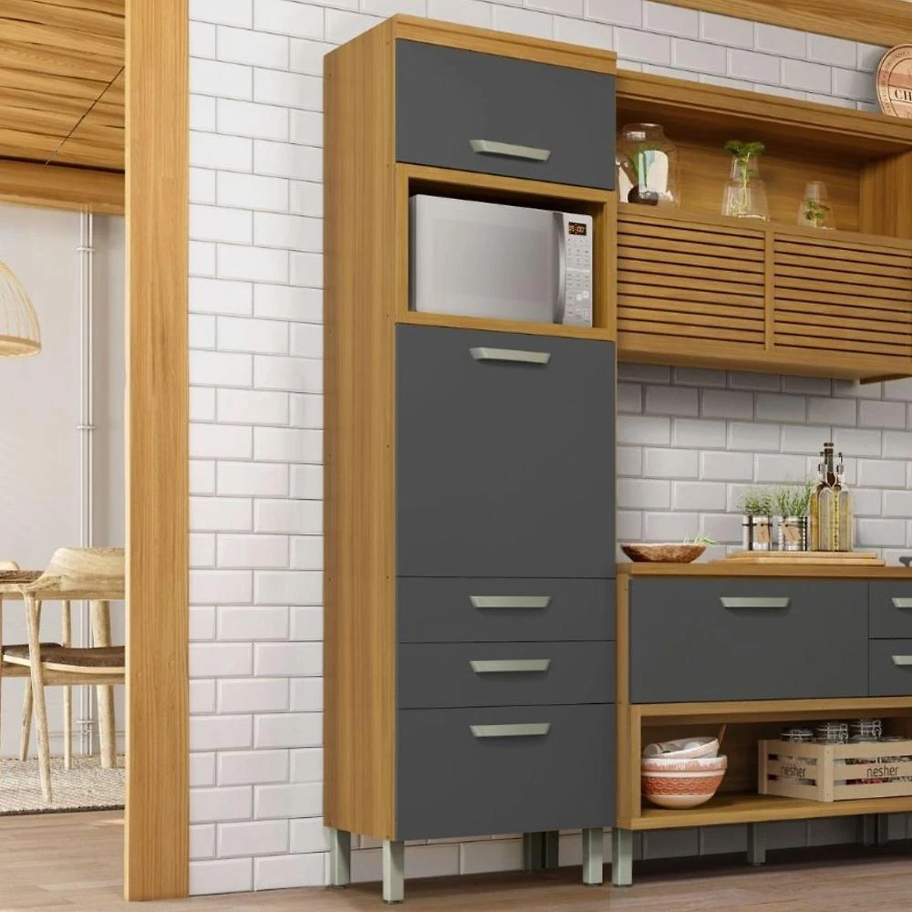 Paneleiro 2 Portas 3 Gavetas Princesa 100% Mdf