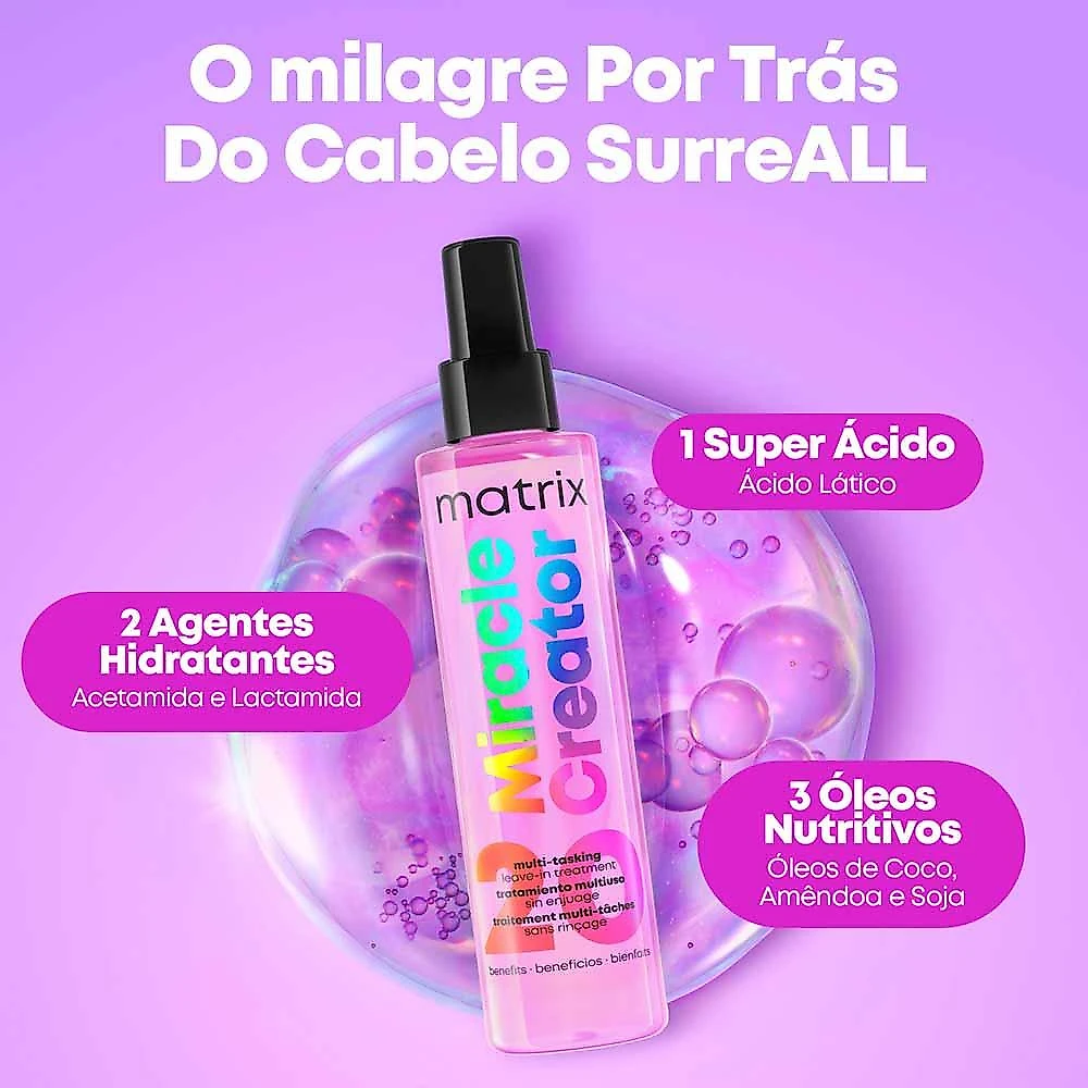 Leave-in multifuncional spray matrix miracle creator 190ml