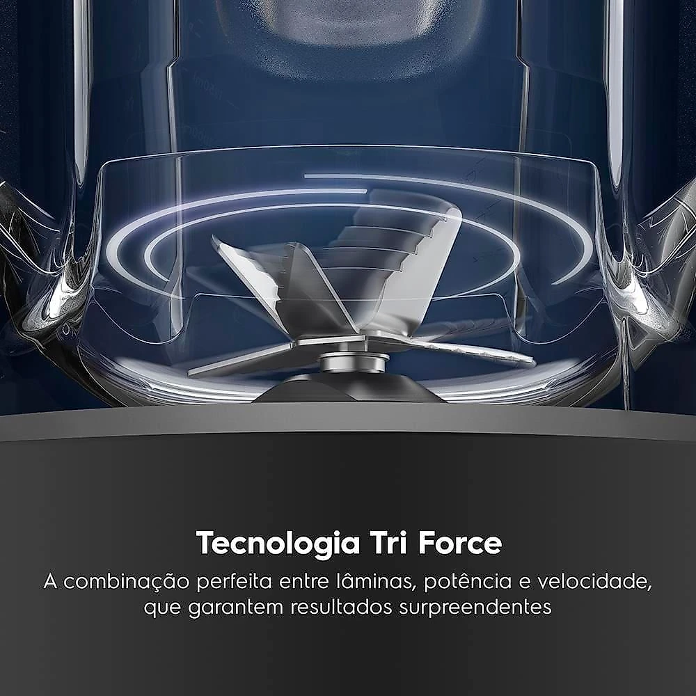 Liquidificador electrolux ebl1500 efficient triforce 1500w 3,2l cinza 110