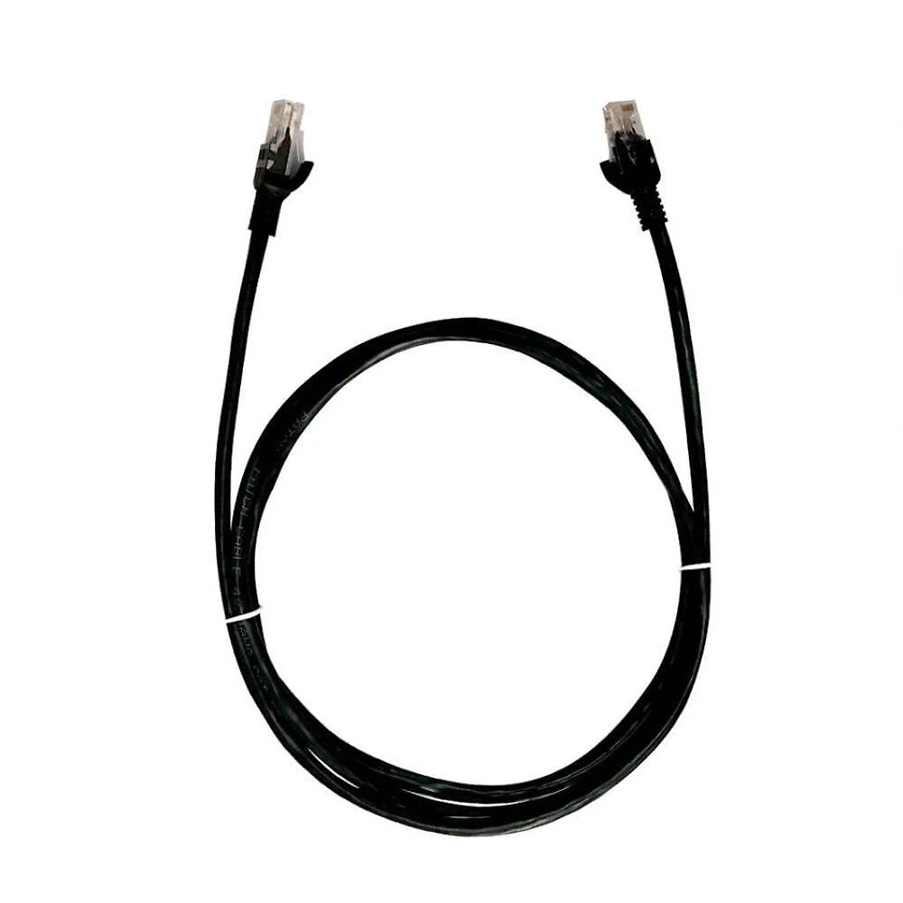 Patch Cord U-UTP CAT.5e 35104006 0,5M Cabo 4 Pares 24 AWG PVC CMX Retardante à Chama Preto Cat
