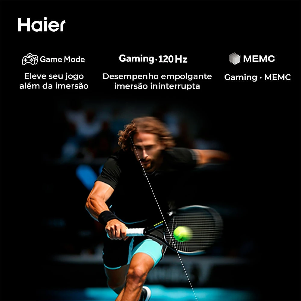 Smart TV 4K Haier QLED 85” Polegadas com 120Hz, Google TV e Wi-Fi - H85S80GUX Bivolt