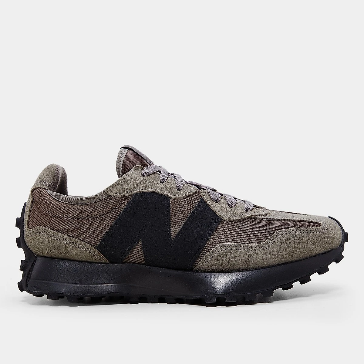 Tênis New Balance 327 V1 Marrom+Chumbo - 34 | Shopping do Inter