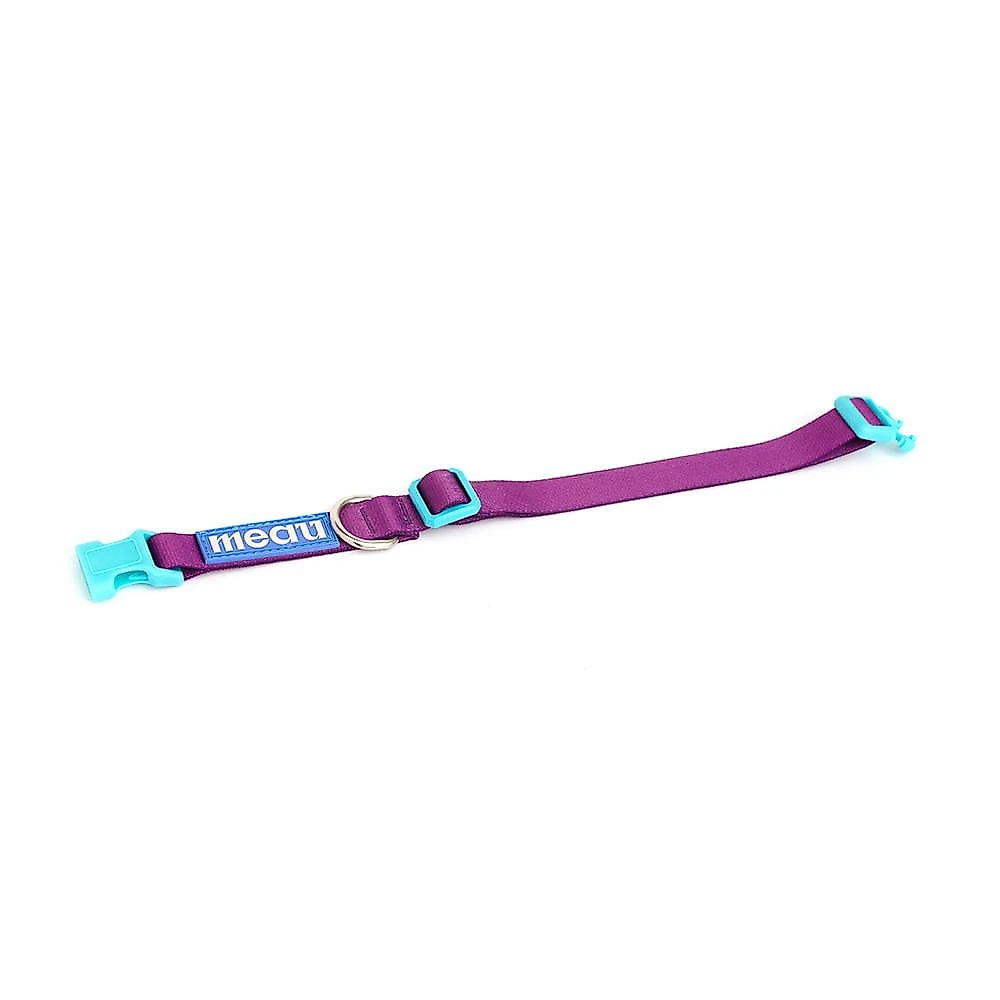 Coleira Meau Duo Roxo Azul - Tam. M