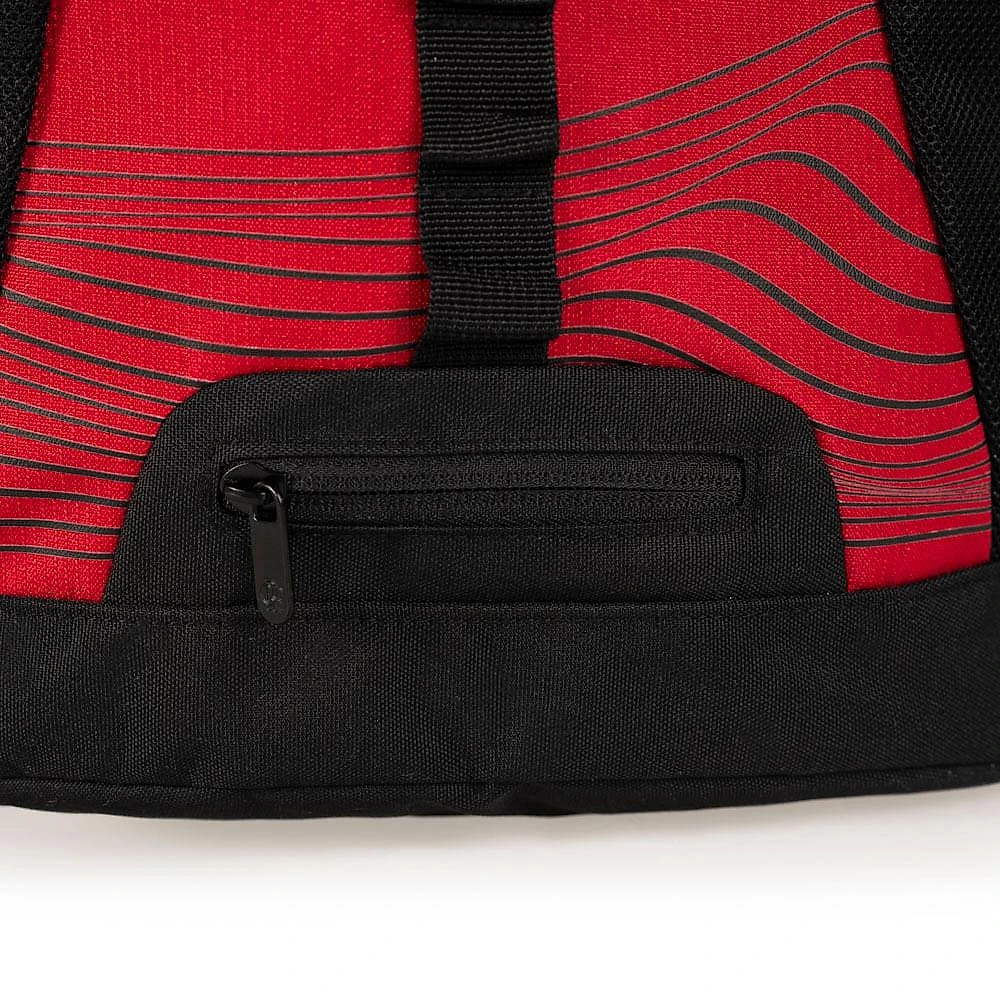 Mochila do Flamengo Masculina Esportiva Oficial com Rede de Suporte para Bola Preto-vermelho
