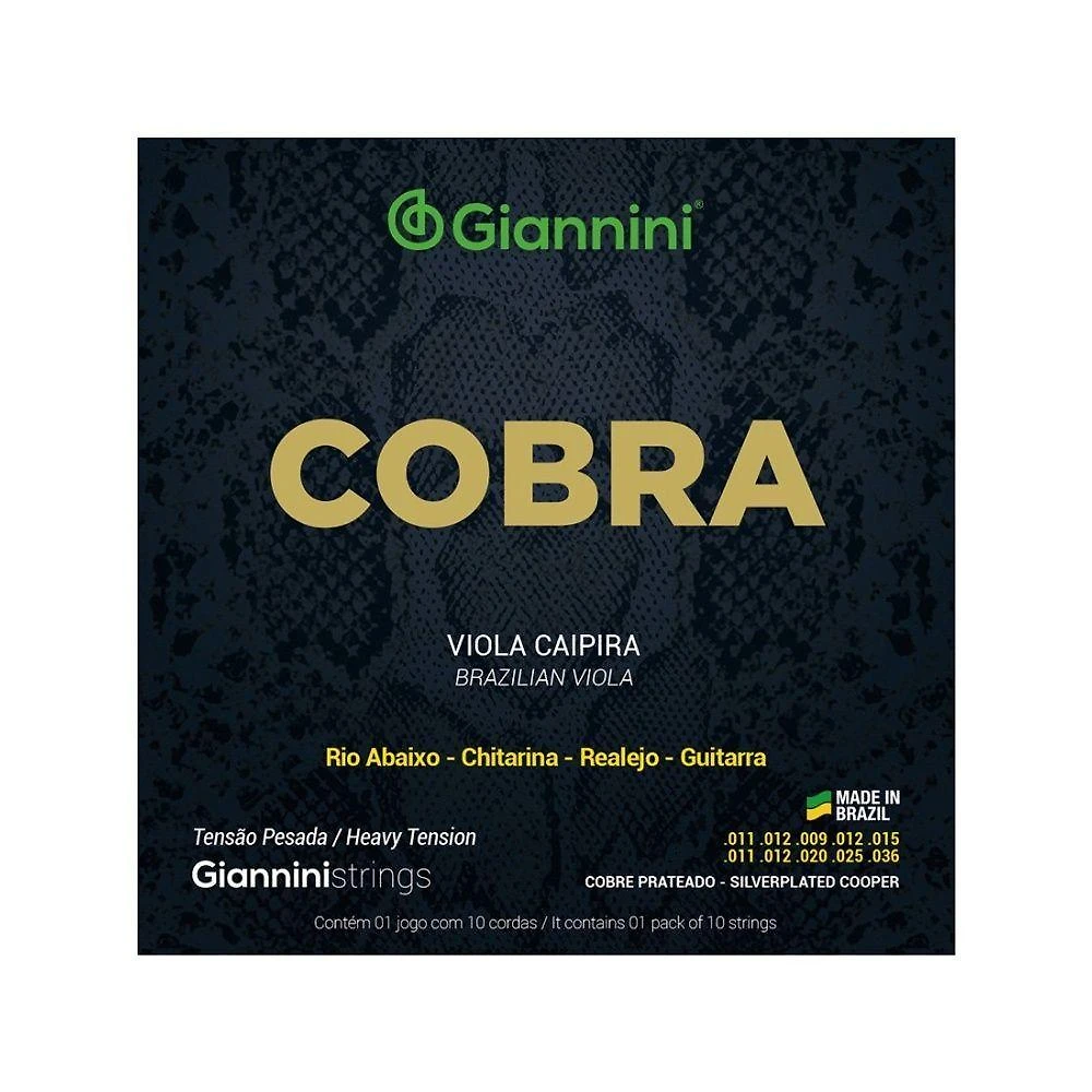 Encordoamento para Viola Série Cobra GESVP Tensão Pesada Prata Giannini