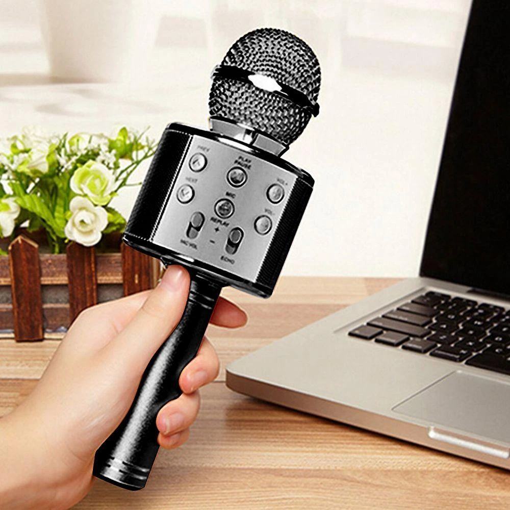 Microfone Bluetooth Wster Ws-858 Sem Fio Karaokê Handheld Al