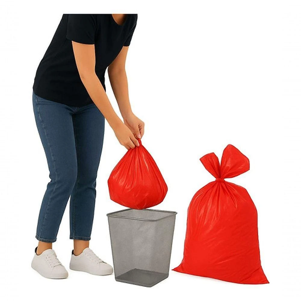 Saco de Lixo 100L Reforçado Vermelho 20 Und para Resíduos Médios Higipack