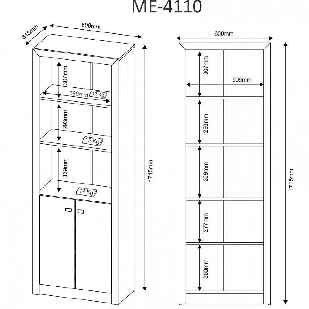 Kit 3 Peças com Mesa para Escritório em L, Estante Livreiro Aberta e Estante com 2 Portas Conjunto Home Office 3 Peças com 1 Mesa para Escritório em L 2 Estantes Espresso Móveis Nogal
