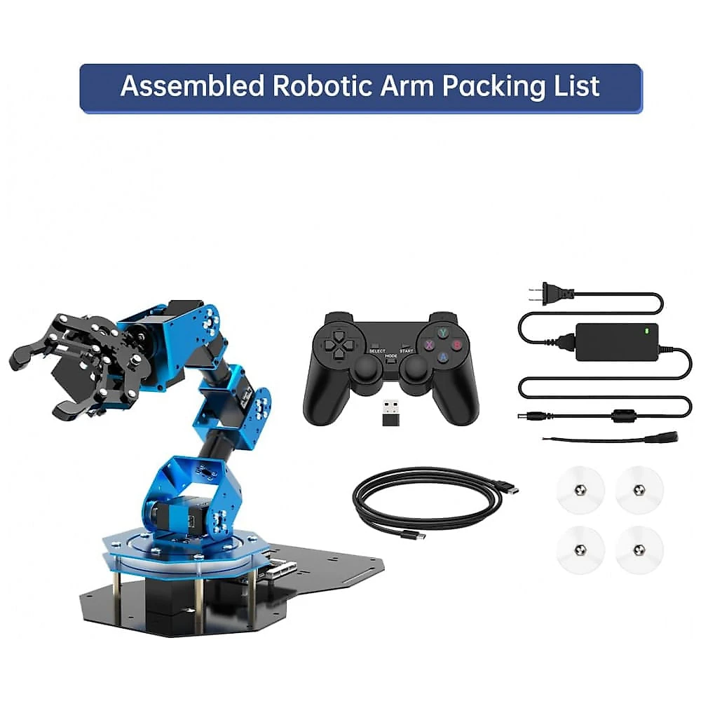 Hiwonder Braço Robótico xArm ESP32 Open-Source Cinza – Kit de Programação MicroPython & Desenvolvimento Secundário