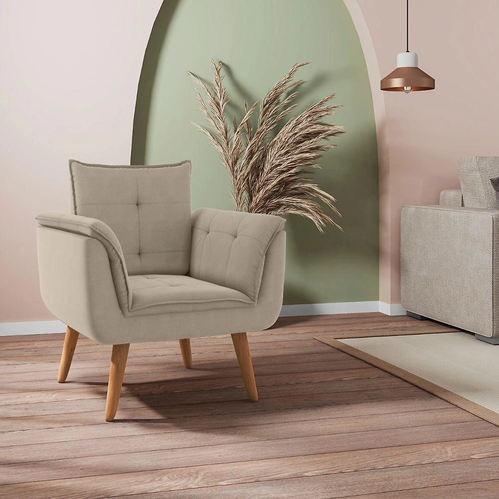 Poltrona Para Sala De Recepção Silveiras Inca Castor