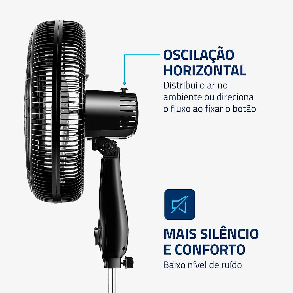 Ventilador de Coluna 40cm NVT40C-B 8 Pás Mondial 127V
