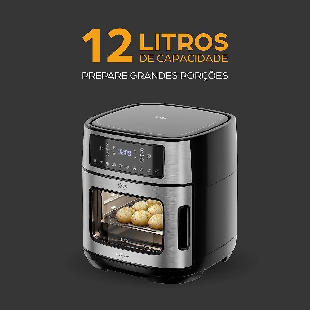 Fritadeira Elétrica WAP Air Fryer Oven Digital 12L 220V