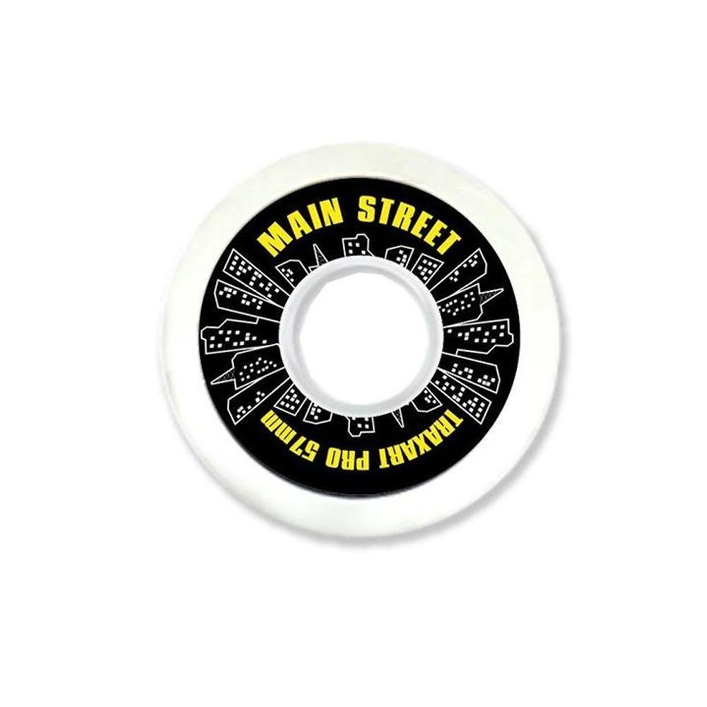 Rodas para Patins Inline Main Street 57mm 90A Branco Jogo com 4 Traxart