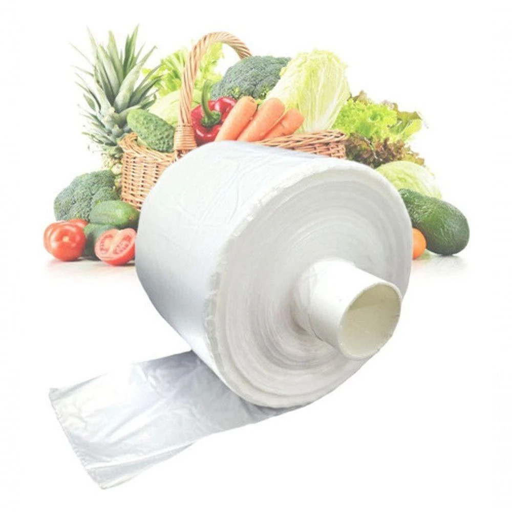 Bobina de Saco Plástico Fundo Estrela para Supermercado 500 Unidades 28x40 Transparente