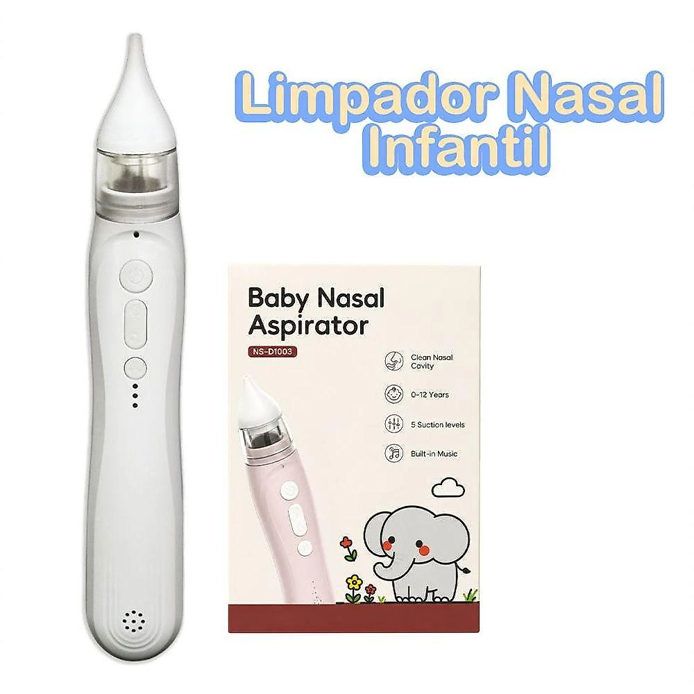 Aspirador Nasal BSL3931 5 Níveis Sucção com Música Branco AB Mídia