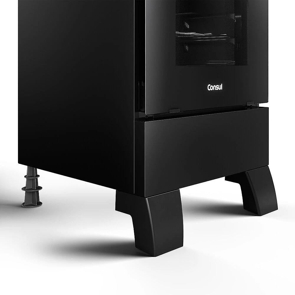 Fogão a Gás Consul 4 Bocas com Mesa de Vidro, Preto - CFO4VCE Preto - Bivolt