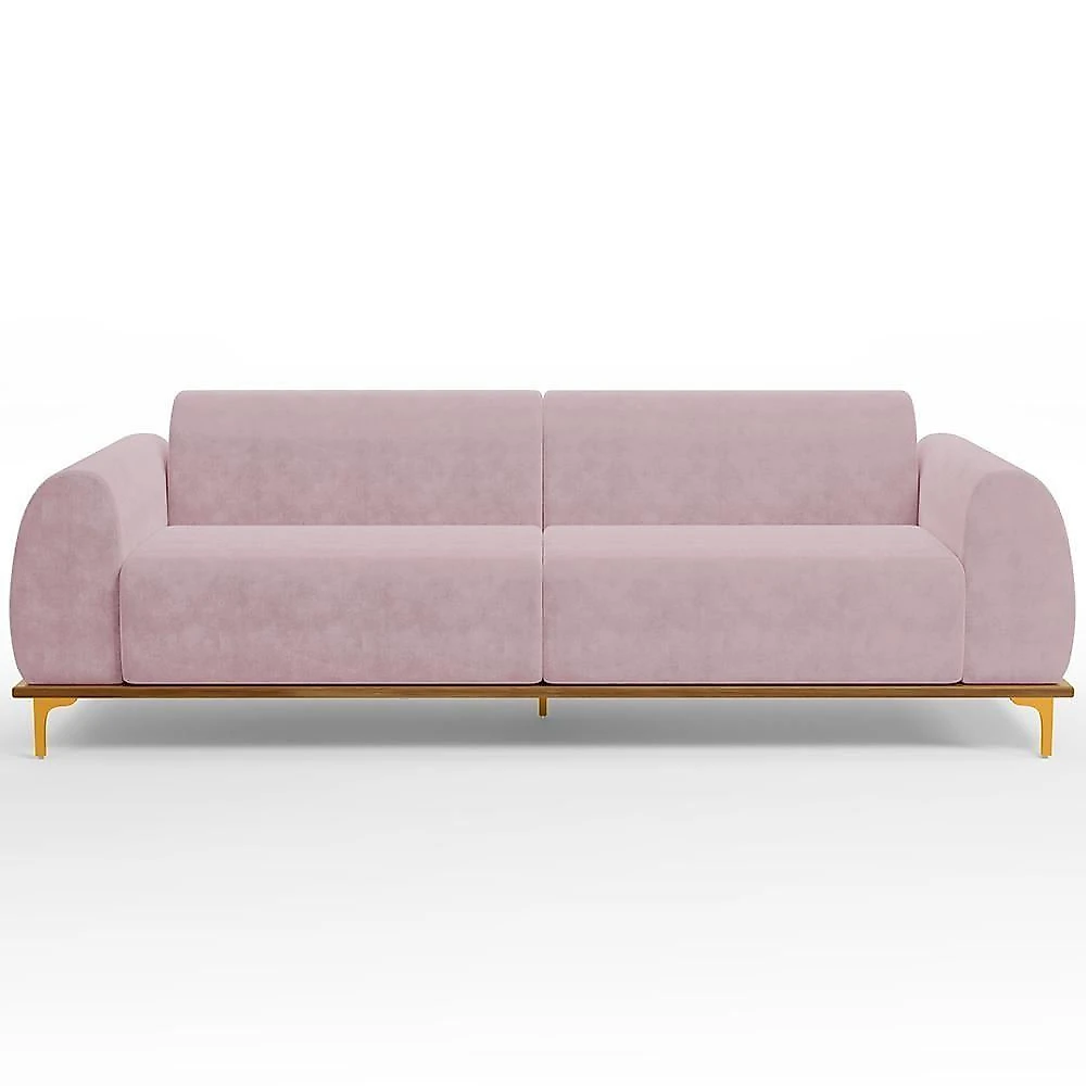 Sofá 04 Lugares Kiev 260 Cm Veludo Rosê C-305