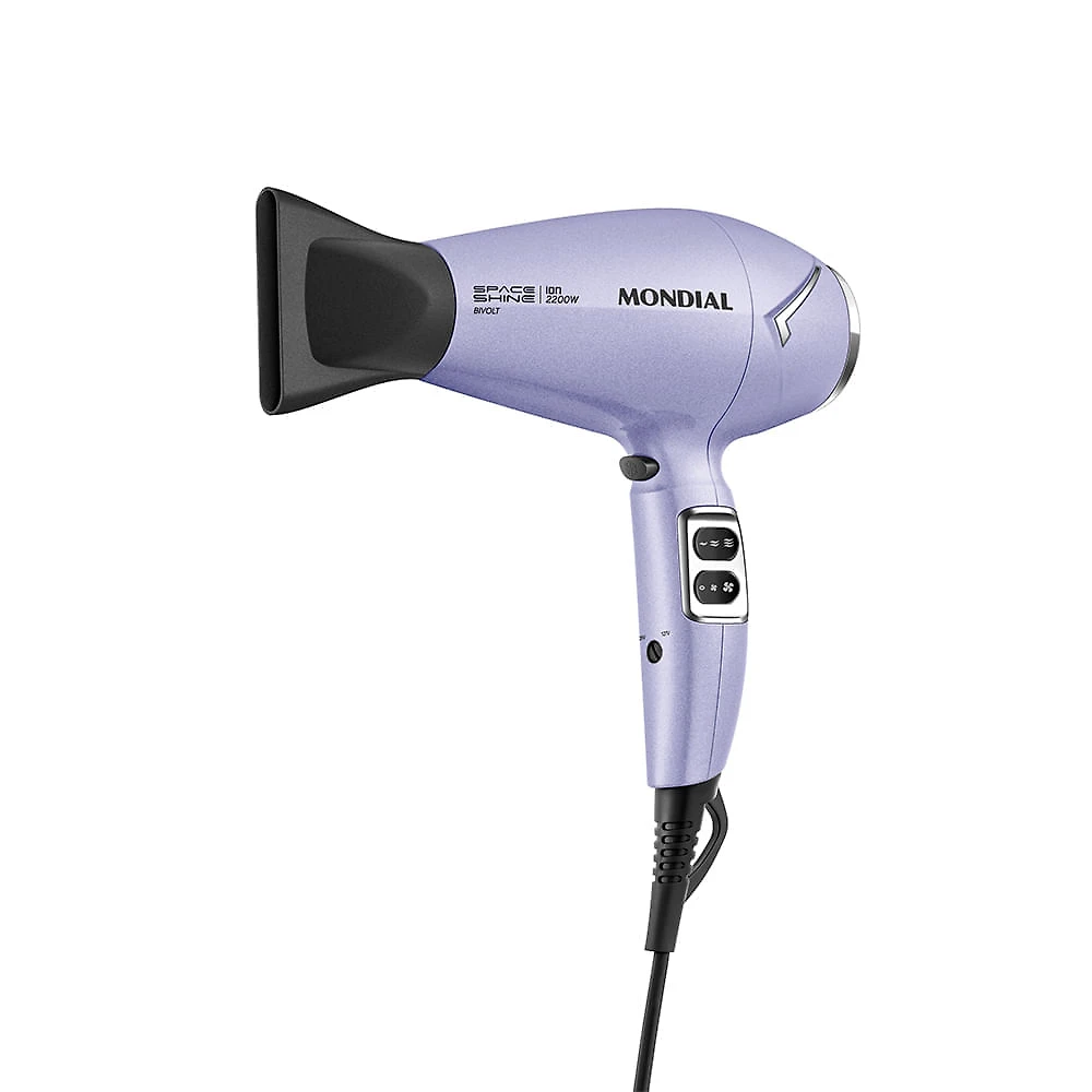 Secador de Cabelos Space Shine Mondial Lilás 2100W-2200W BIVOLT - SC-21-BI