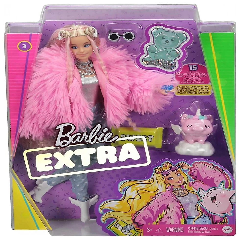 Boneca Barbie Extra com 15 Acessórios Fashion para Crianças de 3 anos ou Mais