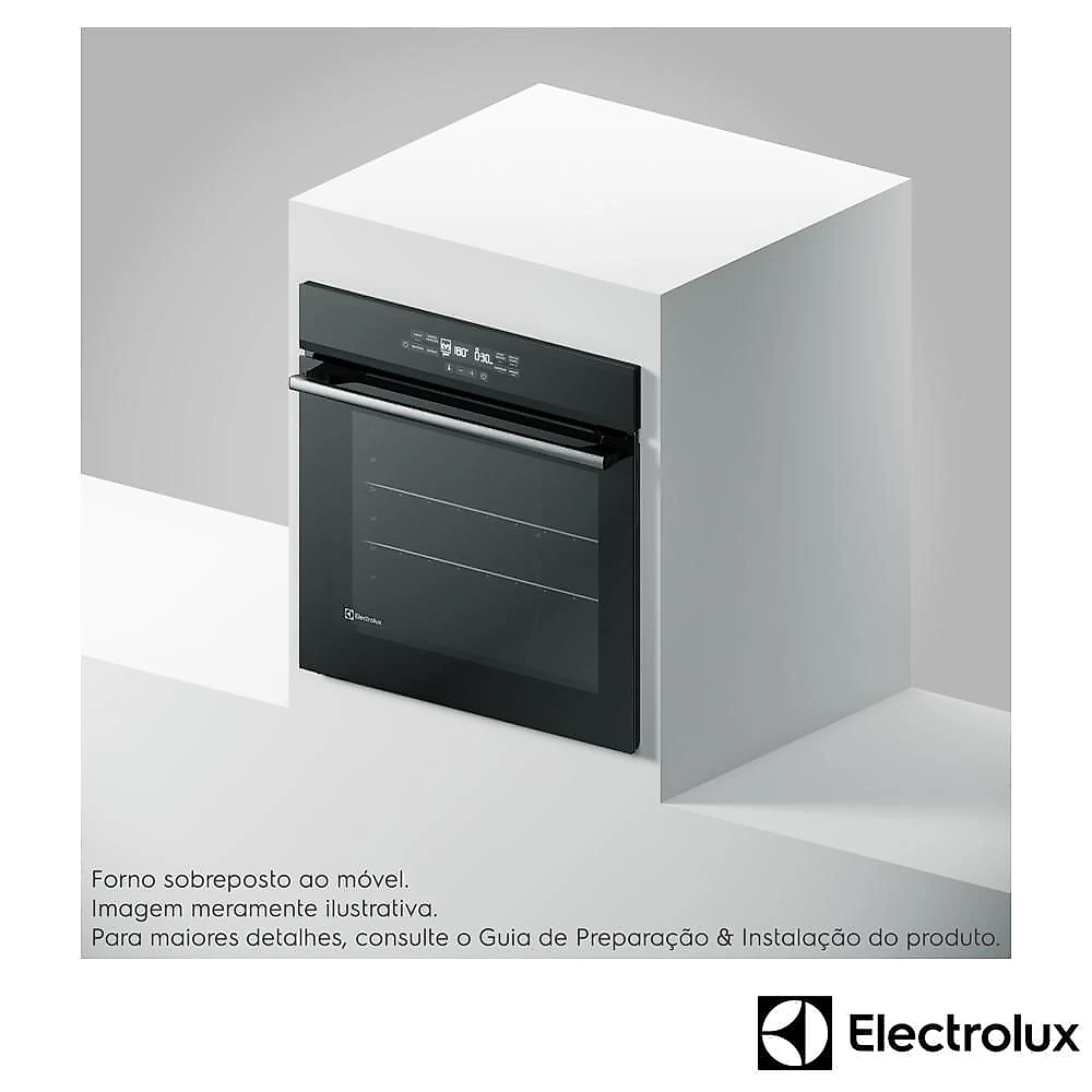 Forno Elétrico de Embutir Electrolux Efficient PerfectCook360 com 80 Litros, Grill Painel Full Touch - OE8EF 220