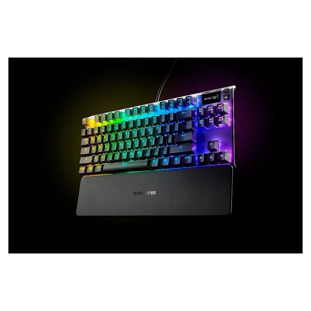 Teclado Mecânico Gamer Steelseries Apex 7, TKL, RGB, Switch Red, Anti-ghosting, US, Preto - 64646