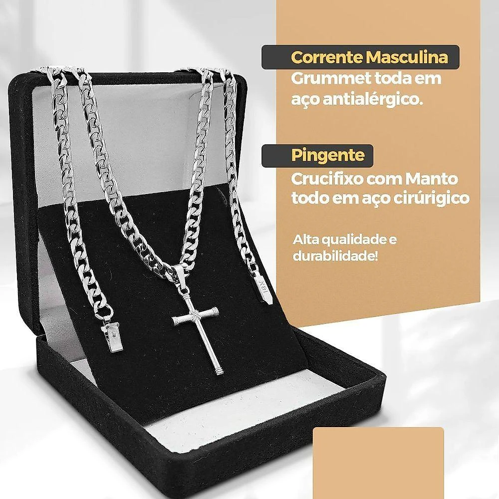 Relogio Masculino Prata + Pulseira Grumet Qualidade Casual Analogico