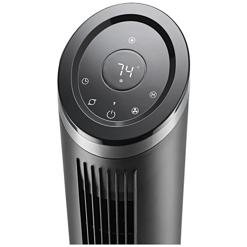 Ventilador de Torre com Controle Remoto, Distância Máxima do Ar 8 Metros, 6 Velocidades, Temporizador de 24H e Oscilação de 90°, 110V 54W, Lasko 110v