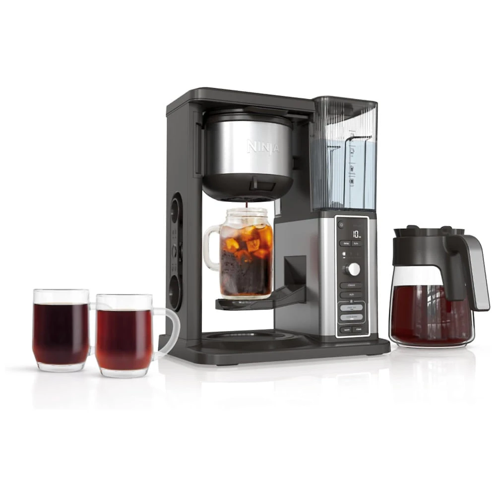 Máquina de Café Quente ou Gelado 12 Xícaras com Reservatório Removível, 110V 1550W, Ninja CM371, Preta