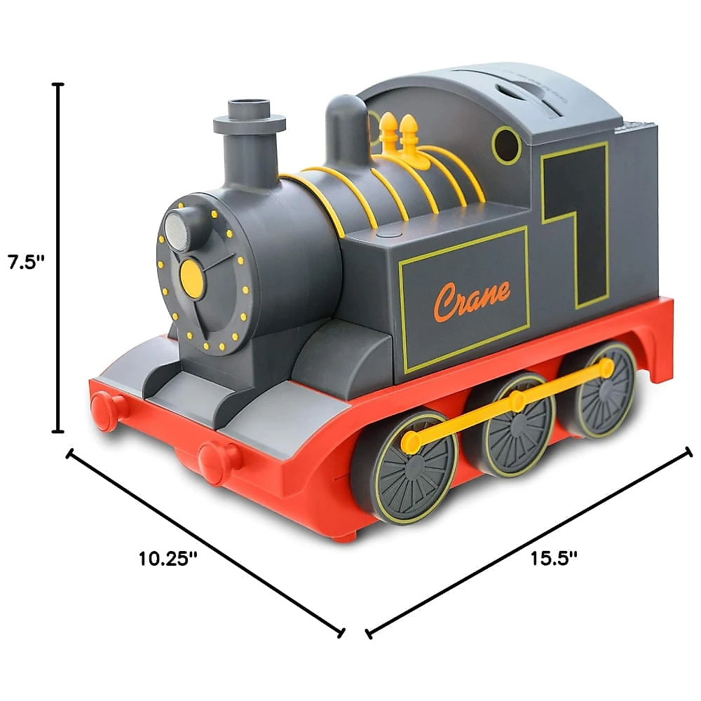 Umidificador Ultrassônico 3,7L com Tema de Trem, Configurações Ajustáveis e Desligamento Automático para Ambientes até 46m2, 110V, CRANE, Cinza 110v