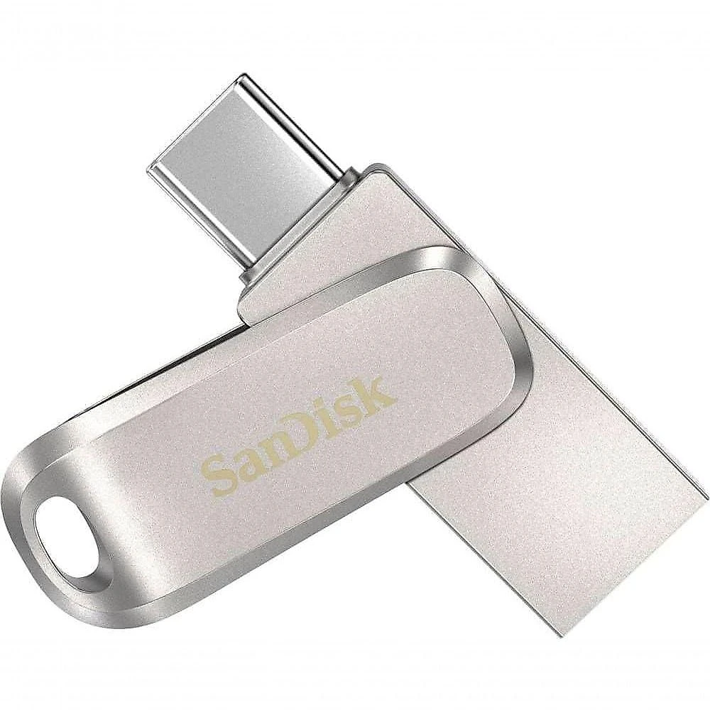 Pen Drive Sandisk Ultra Dual Luxe 256GB USB Tipo C e a Prata SDDDC4-256G-A46