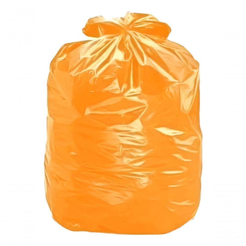Saco de Lixo Reciclar 100L 115x130x6 para Recicláveis Resistente e Durável Laranja Higipack