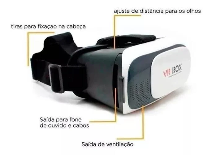 Óculos VR Box 2.0 + Controle - Realidade Virtual 3D