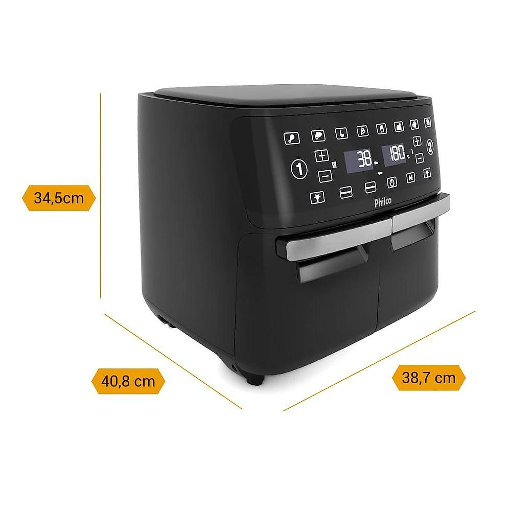Air Fryer Philco 14L 4 Em 1 Painel Digital PAF14A 110V
