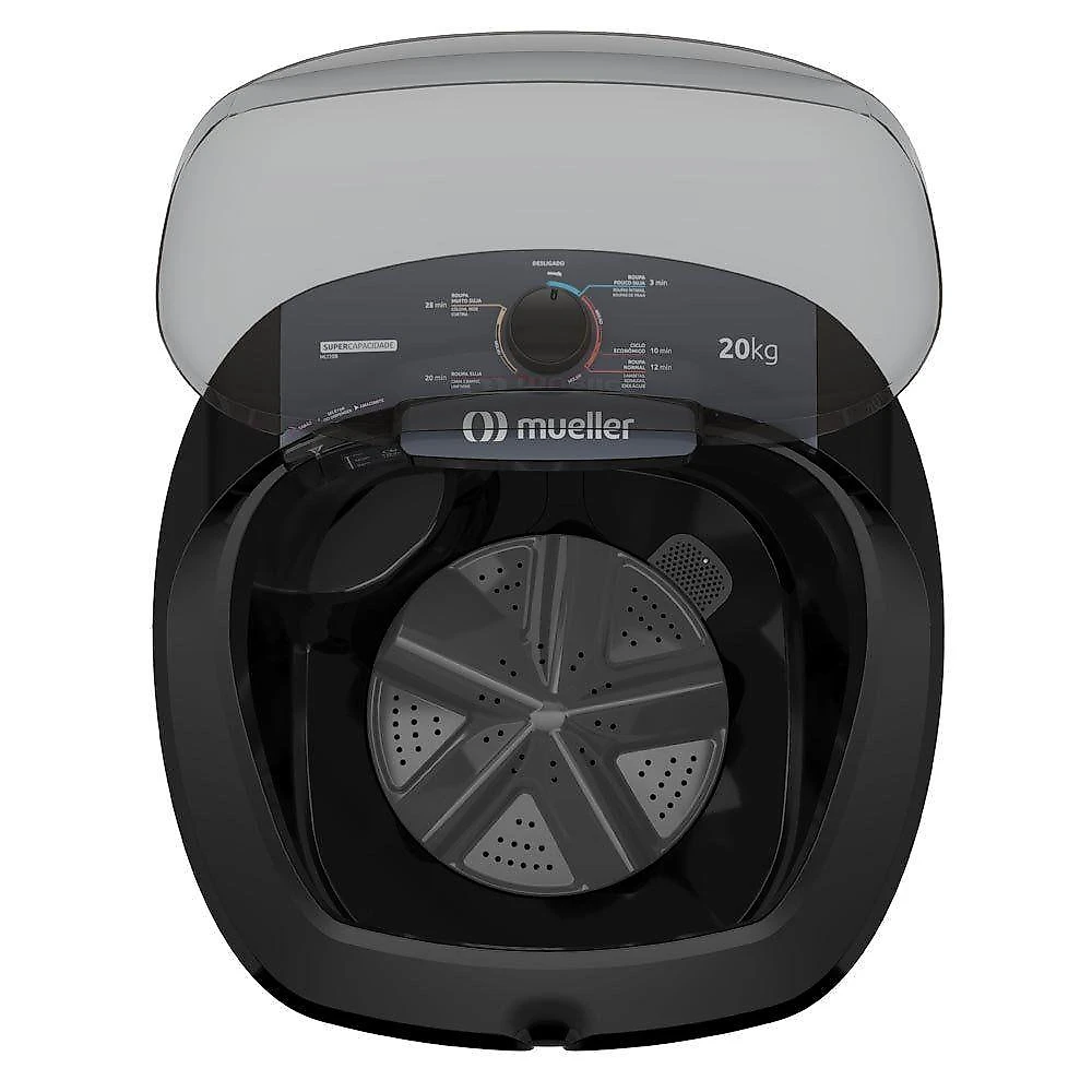 Tanquinho Mueller 20kg Big Preto MLT20B Semiautomático 220V