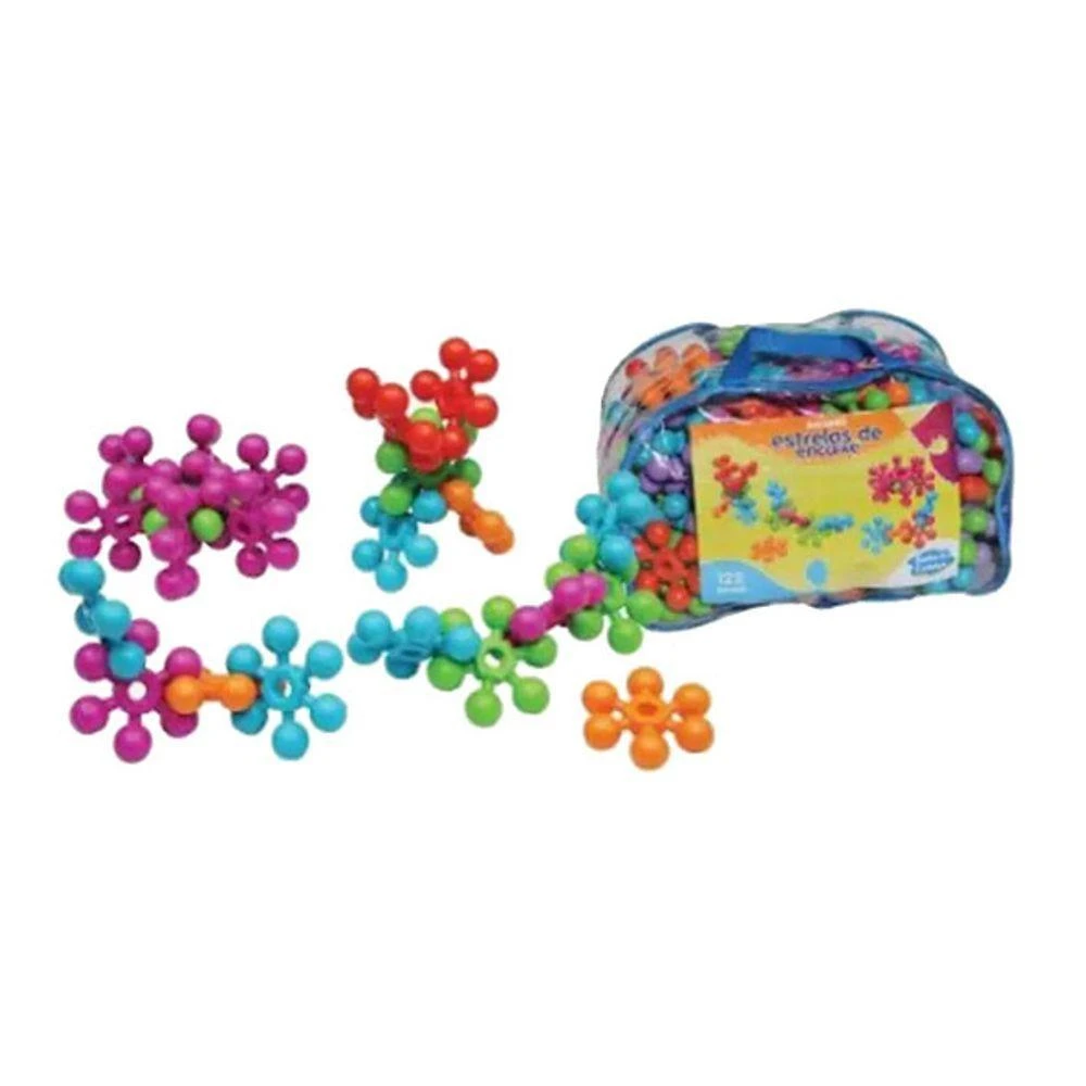 Brinquedo Educativo Estrelas de Encaixe 125 Peças com Sacola Sonho de Criança