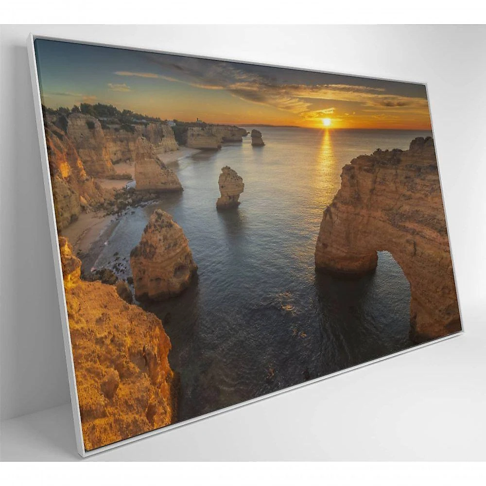 Quadro Rochas No Mar 90x60 Cm Tecido Canvas