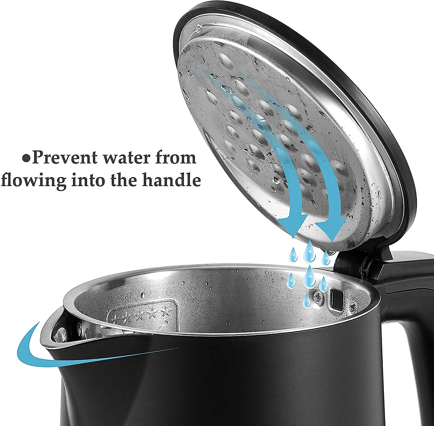 Dezin LL8860 Chaleira Elétrica 800mL com Desligamento Automático e Aço Inoxidável 110V Preto